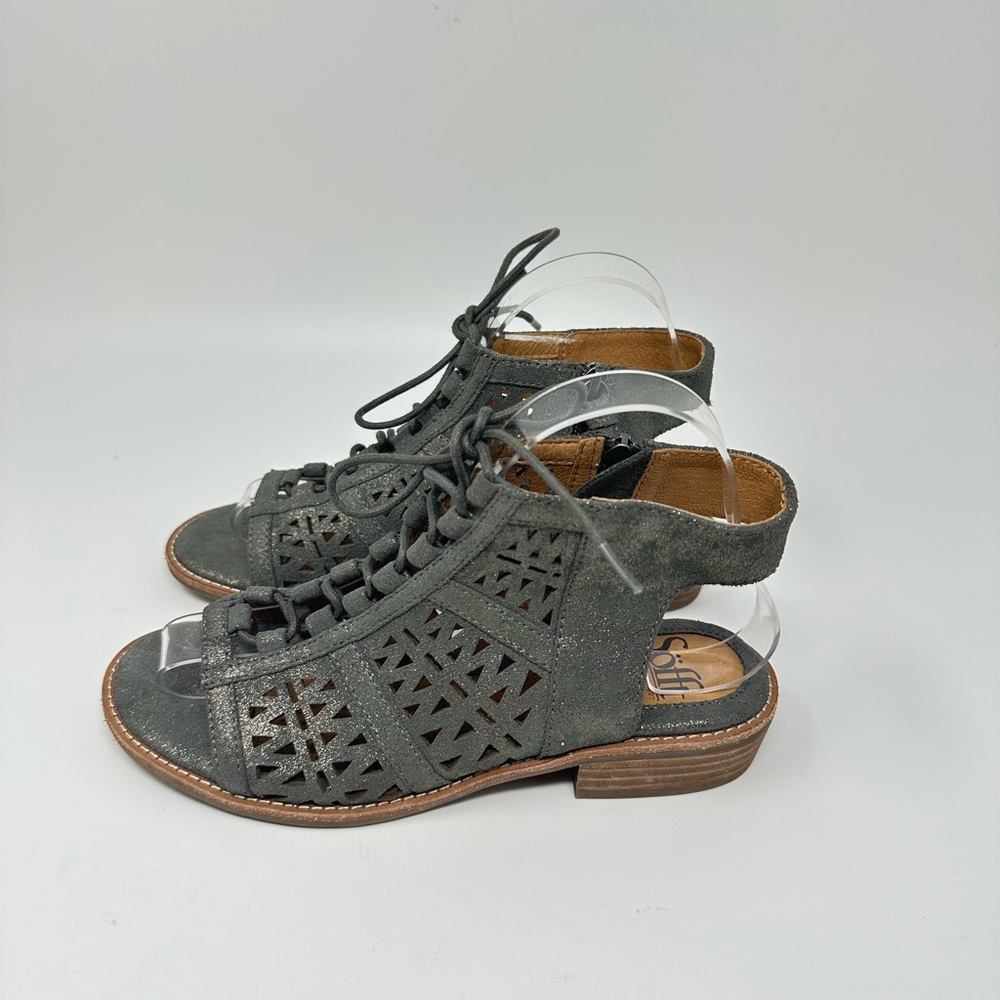 Sofft Nora Women's Leather Sandals Size 6 Metallic